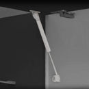 Pistone a Gas per Ante a Ribalta 11 Kg Corsa 100 mm Grigio Metallizzato 10 Pezzi Emuca