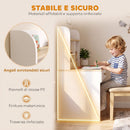 Scrivania per Bambini 3-8 Anni 80x50x100 cm con Ripiani e Cassetto in Truciolato e MDF Bianco      