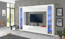 Parete Attrezzata Soggiorno 260x30x180 cm Maruska n°4 Bianco Lucido 