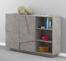 Mobile Multiuso 2 Ante 3 Vani Giorno 121,8x39,2x86 cm Ping Cemento Bronx