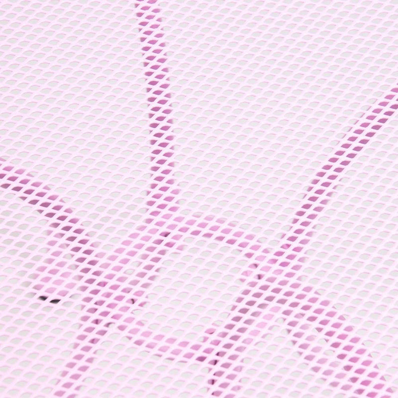 Tavolo da Giardino Ø70x71 cm con Piano Traforato in Ferro Neffy Rosa