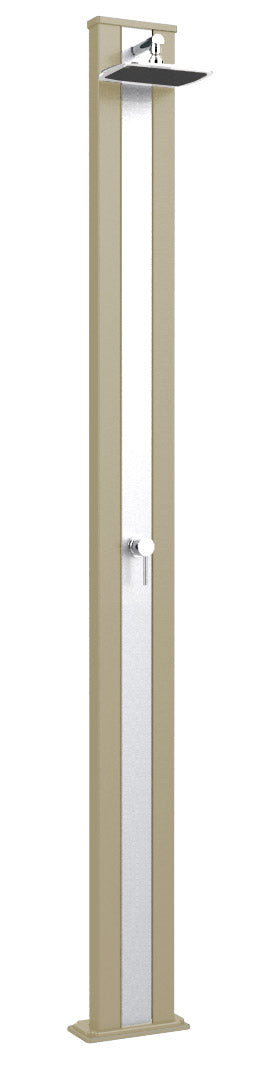online Douche de Jardin Solaire Extérieure 30L Mitigeur Arkema Spring S Bande Inox Champagne Bronze