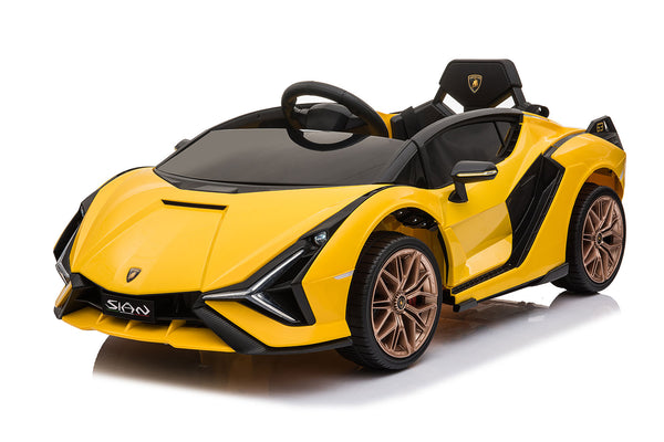 Macchina Elettrica per Bambini Licenza Ufficiale Lamborghini Sian 10,8V 5,4Ah Giallo sconto