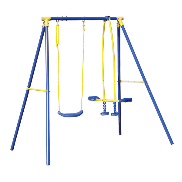 prezzo Balançoire de jardin 3 places avec cheval 187x142x182 cm