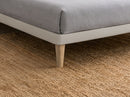 Letto Singolo con Rete Rivestita Similpelle Tortora Tessis Testata Soft Varie Misure