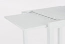 Tavolo Allungabile da Esterno 80-160x80x75h cm in Alluminio Cliv Bianco  
