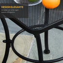 Tavolino da Giardino 45x45x50 cm in Acciaio Nero
