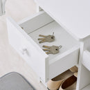Panca da Ingresso Scarpiera 81x31,5x49 cm in Legno  Bianco