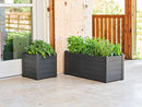 Fioriera da Giardino 100x42x40 cm in Polipropilene Trama 002 Ash Antracite