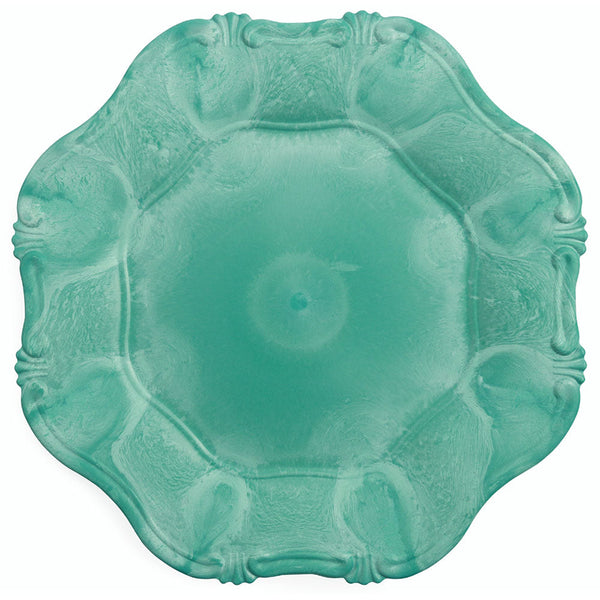 online Lot de 6 sets de table en plastique Ø 34,5 cm VdE Tivoli 1996 Hippie Festonné Tiffany Bleu