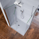 Box Doccia Angolare 1 Anta a Libro in Cristallo Trasparente 6mm H195 Bonussi Noemi Varie Misure