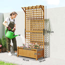 Fioriera da Giardino 90x45x183 cm con Traliccio per Piante Rampicanti in Legno Giallo      