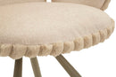 Sedia Stoccolma B crema Set 2 Pz 64x68x83 cm in Compensato e Spugna e Ferro e Poliestere Crema      