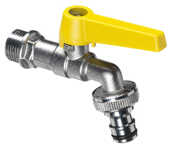 Robinet à bille pour fontaine de jardin avec levier coloré Belfer RUB/028 jaune sconto