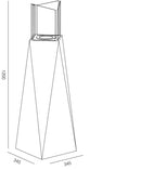 Camino a Bioetanolo da Pavimento 34,5x34,5x120 cm 1500W 1,2L Nairobi Nero 