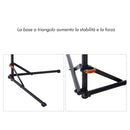 Cavalletto Supporto per Bicicletta in Ferro e PP 85x59x100-159 cm 