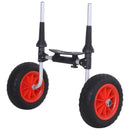 Carrello per Kayak Canoa 2 Ruote Regolabile in Alluminio 60x50 cm 