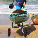 Carrello per Kayak Canoa 2 Ruote Regolabile in Alluminio 60x50 cm 