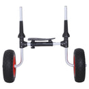 Carrello per Kayak Canoa 2 Ruote Regolabile in Alluminio 60x50 cm 