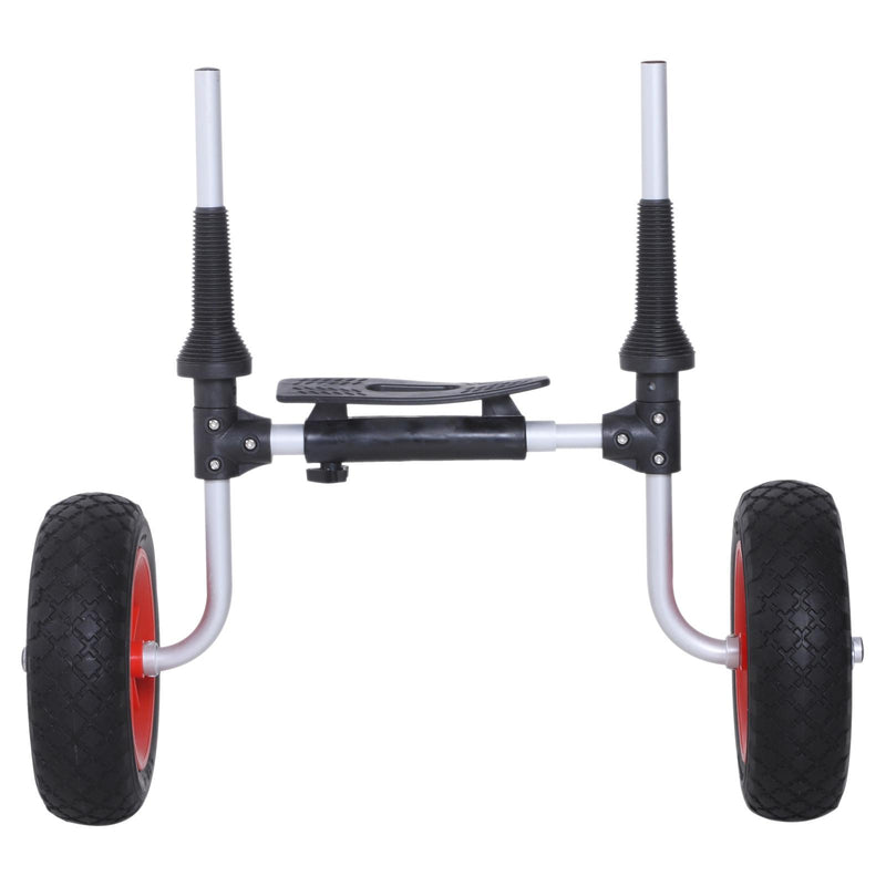 Carrello per Kayak Canoa 2 Ruote Regolabile in Alluminio 60x50 cm 