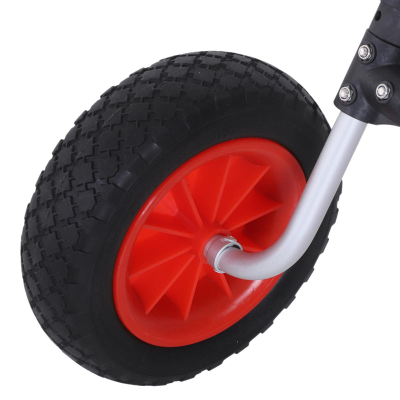 Carrello per Kayak Canoa 2 Ruote Regolabile in Alluminio 60x50 cm 