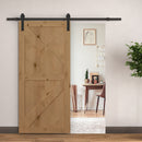 Binario per Porte Scorrevoli con Kit di Accessori Nero 200x4x0.6 cm 