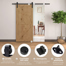 Binario per Porte Scorrevoli con Kit di Accessori Nero 200x4x0.6 cm 