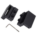 Binario per Porte Scorrevoli con Kit di Accessori Nero 200x4x0.6 cm 