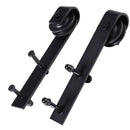 Binario per Porte Scorrevoli con Kit di Accessori Nero 200x4x0.6 cm 