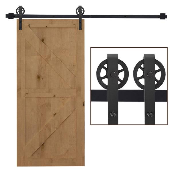 acquista Rail pour portes coulissantes avec kit d'accessoires en acier noir 100 cm sm 180mm