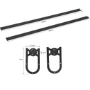 Binario per Porte Scorrevoli con Kit di Accessori in Acciaio Nero 100 cm sm 110mm 