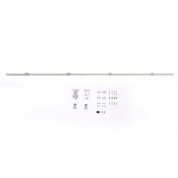 Rail de porte coulissante avec kit d'accessoires en acier inoxydable 200 cm sconto