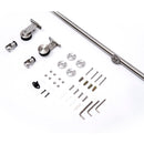 Binario per Porta Scorrevole con Kit di Accessori in Acciaio Inox 200 cm 
