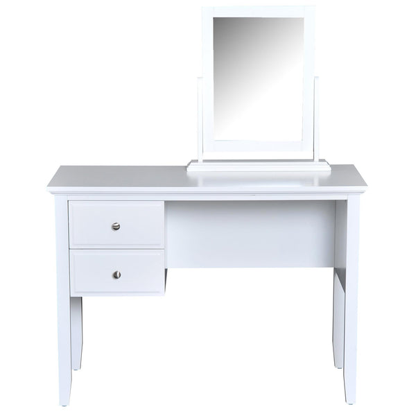 Table de maquillage avec miroir rotatif blanc 100x40x73 cm online