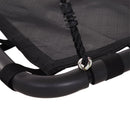 Altalena a Nido da Giardino Rettangolare con Anelli per Bambini Nero 100x76x4 cm 