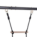 Parco Giochi Altalena Cavalluccio e Scaletta per Bambini in Metallo Verde 