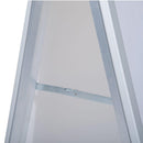 Espositore Pubblicitario Bifacciale a Cavalletto Pieghevole in PVC Bianco 64x8x121 cm 