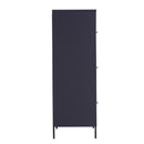 Armadio Archivio a 3 Ripiani in Metallo Nero 65x36x105 cm 