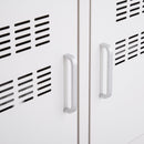 Armadietto in Acciaio con 2 Ante Bianco 100x40x48,5 cm 