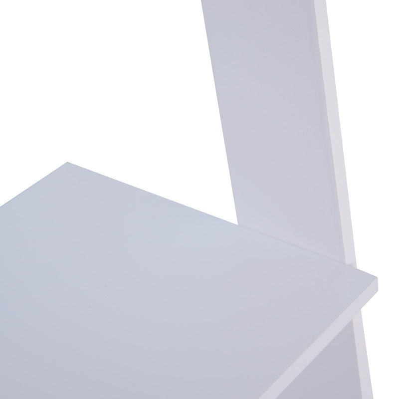 Appendiabiti da Ingresso a 3 Ripiani 4 Ganci in Legno Bianco 67x38.5x196 cm 