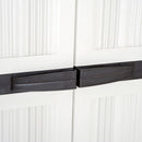 Armadio da Esterno Impermeabile con 3 Ripiani in Plastica 65x37x172 cm 