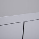 Armadietto Portadocumenti con Chiusura di Sicurezza in Acciaio Grigio 80x40x92.5 cm 