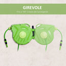 Rullo Avvolgitubo a Parete Portatile con Riavvolgimento Automatico 15 Metri 