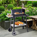 Barbecue a Carbone Carbonella Picnic Altezza Regolabile Nero 87x45x83 cm 