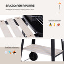 Barbecue a Carbone Carbonella Picnic Altezza Regolabile Nero 87x45x83 cm 