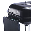 Barbecue a Carbone Carbonella con 2 Griglie Ripiano Laterale e Coperchio in Metallo Nero 