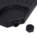 Base per Ombrellone 4 Pezzi Componibili Max 17L in HDPE Nero 48x48x8 cm 