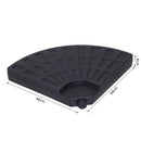 Base per Ombrellone 4 Pezzi Componibili Max 17L in HDPE Nero 48x48x8 cm 