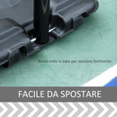 Canestro da Basket Altezza Regolabile in Acciaio con Base 