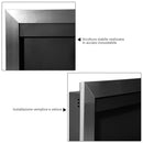 Camino a Bioetanolo da Parete 110x63 cm Inox 